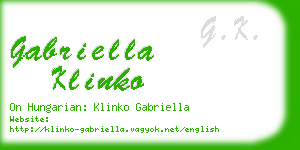 gabriella klinko business card